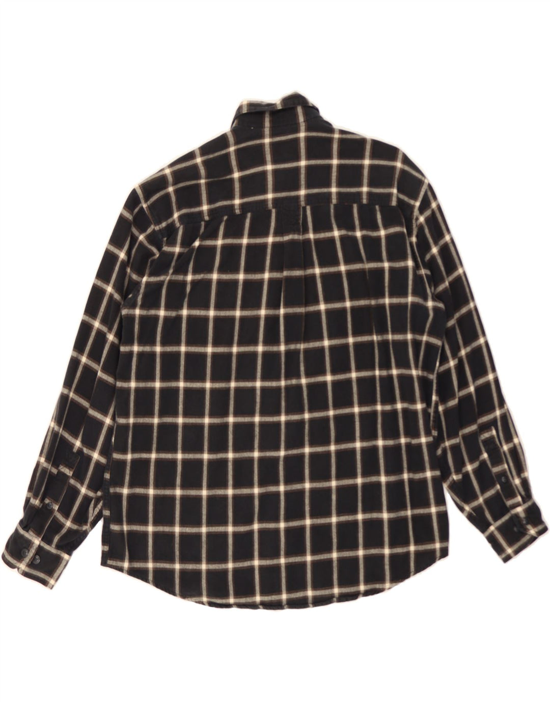 IZOD Mens Flannel Shirt Large Navy Blue Check Cotton Vintage Izod and Second-Hand Izod from Messina Hembry 