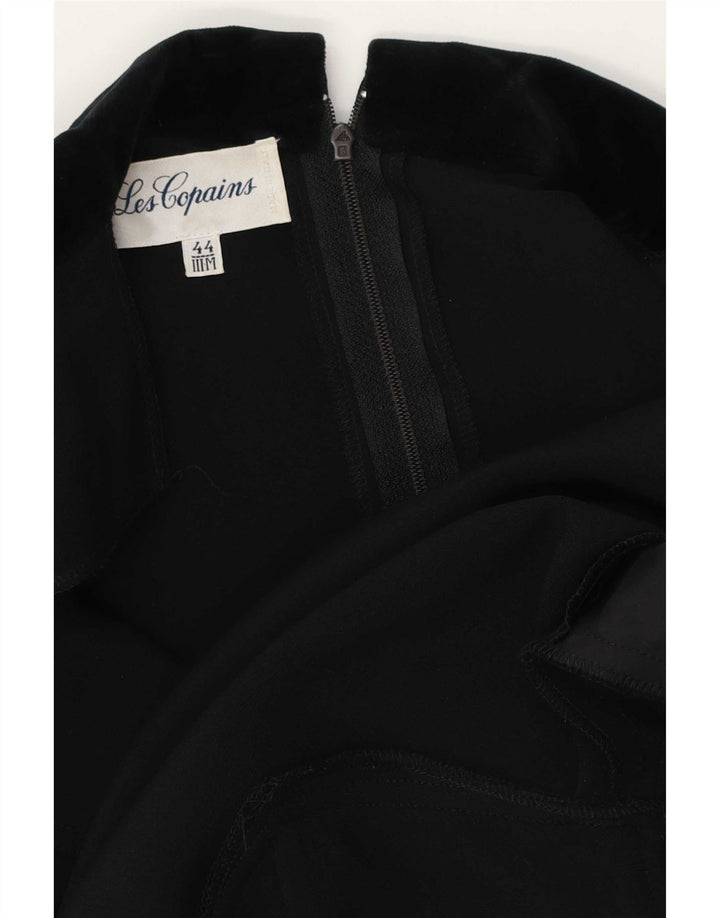 Les Copains Womens Long Sleeve Sheath Dress IT 44 Medium Black