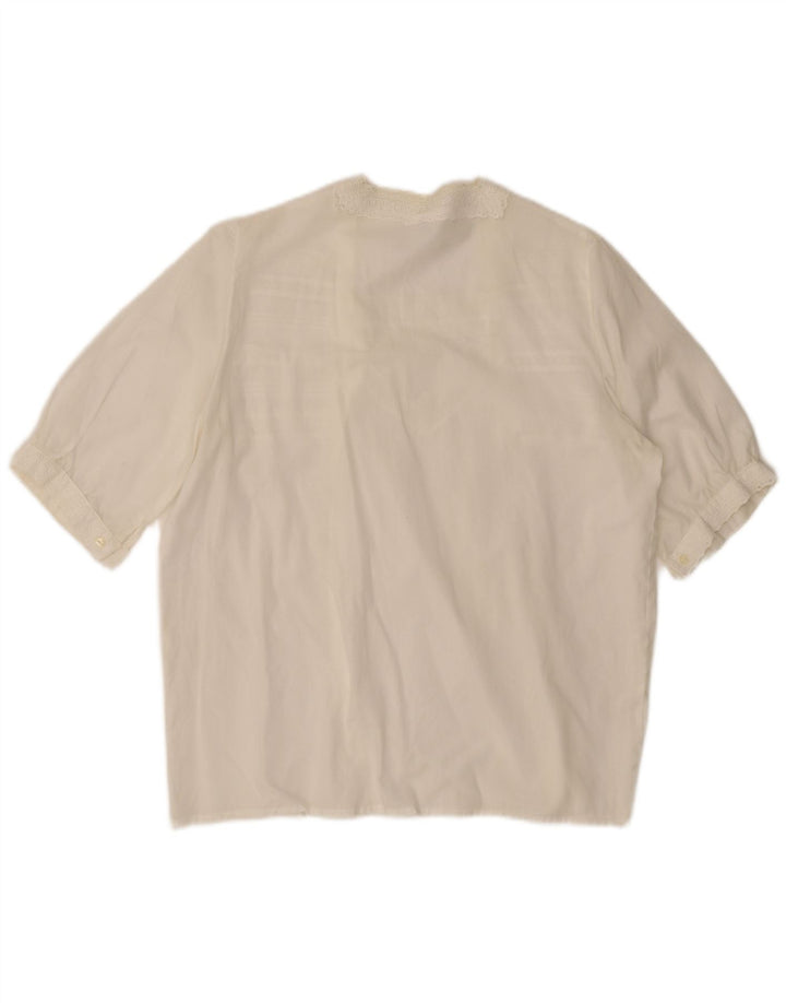 Gossl Womens Short Sleeve Cardigan Top EU 40 Medium White Floral