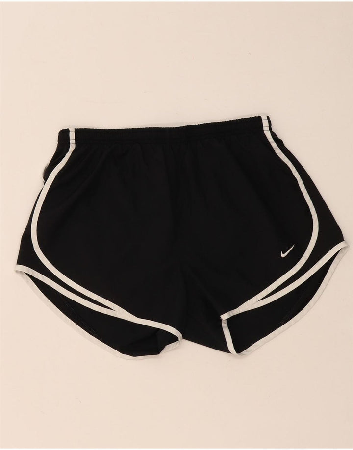 NIKE Womens Dri Fit Sport Shorts UK 12 Medium  Black