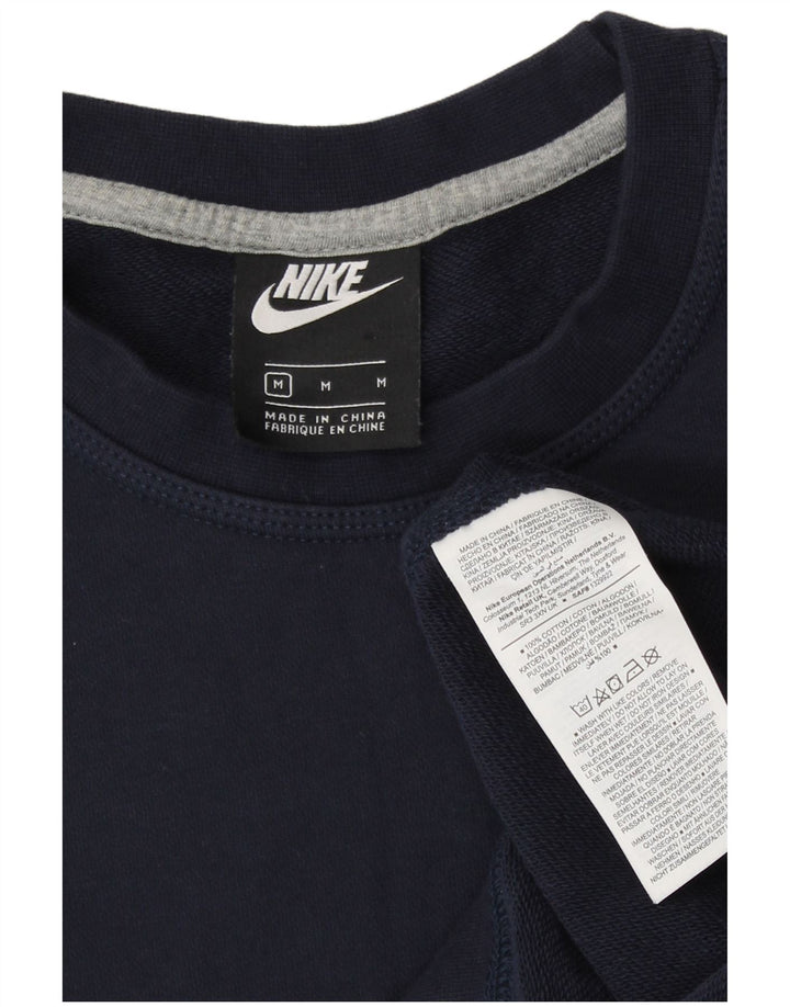 Nike Mens Sweatshirt Jumper Medium Navy Blue Cotton