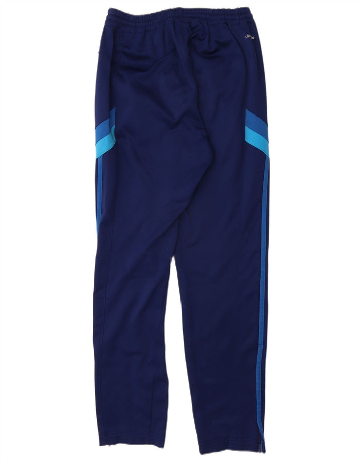 ADIDAS Mens Climalite Tracksuit Trousers Small Blue Polyester