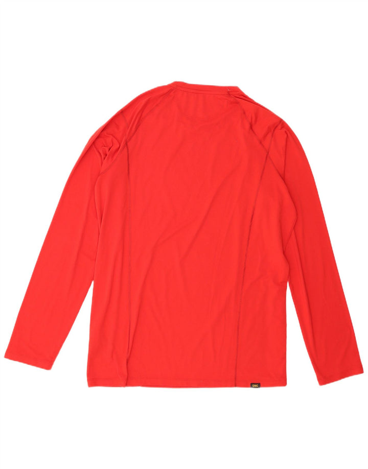 Jack Wolfskin Mens Top Long Sleeve UK 44/46 XL Red Polyester