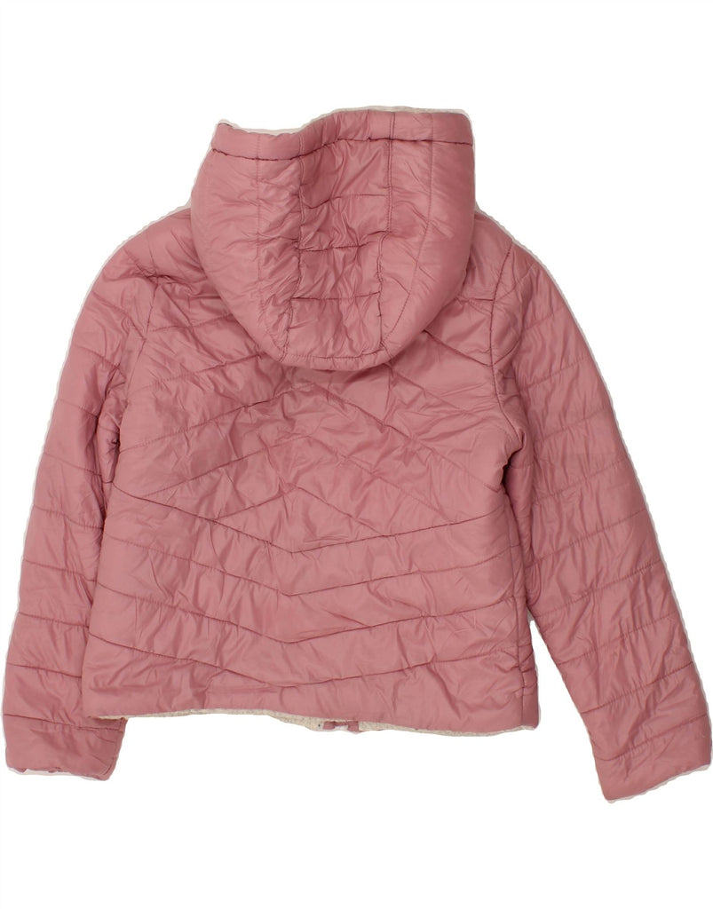 MICHAEL KORS Girls Crop Hooded Padded Jacket 7-8 Years Pink Nylon Vintage Michael Kors and Second-Hand Michael Kors from Messina Hembry 