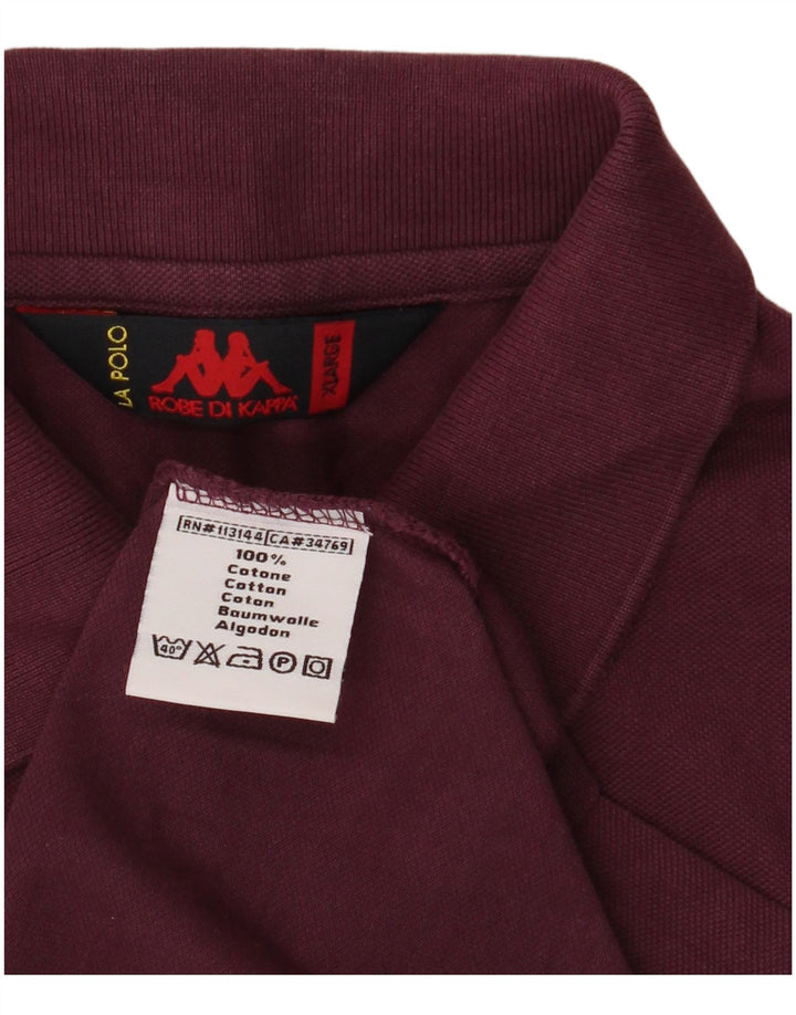 Kappa Womens Polo Shirt UK 18 XL Maroon Cotton