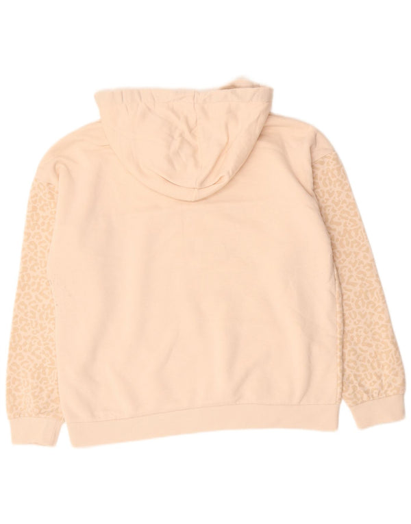 Fila Womens Hoodie Jumper UK 18 XL Beige Animal Print Cotton