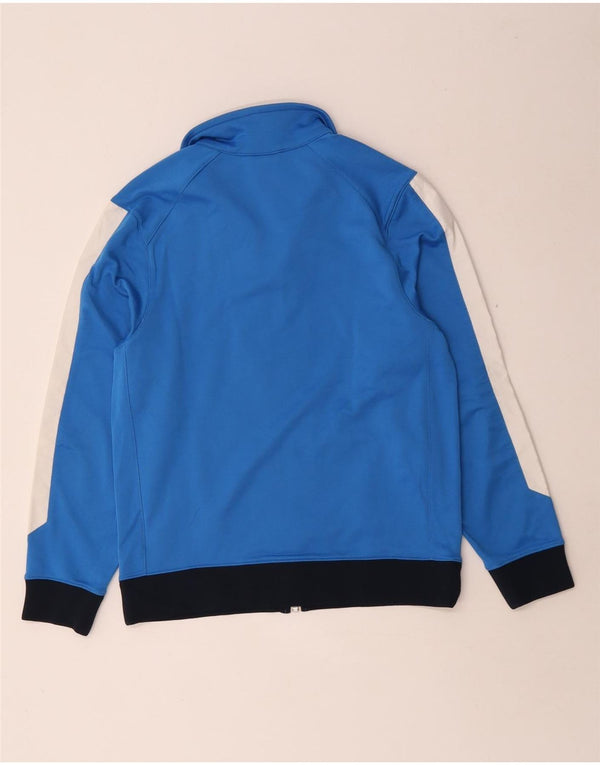 Nike Boys Tracksuit Top Jacket 12-13 Years Large Blue Colourblock Polyester