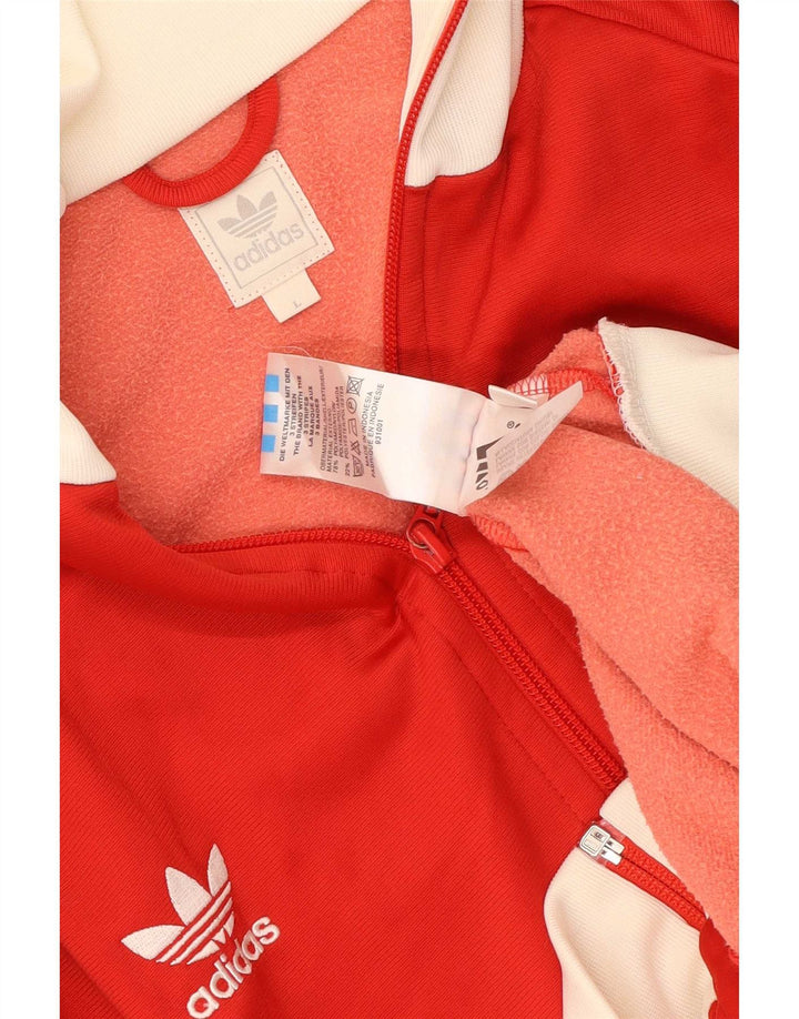 Adidas Mens Great Britain Tracksuit Top Jacket Large Red Colourblock