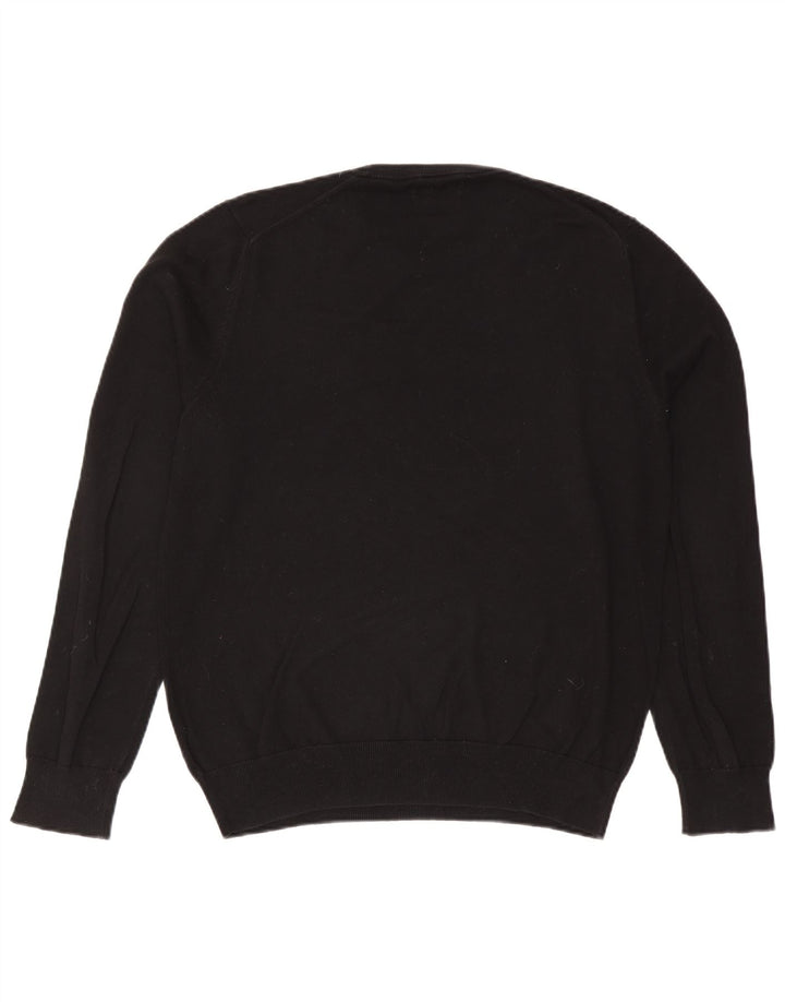 Marks & Spencer Mens Crew Neck Jumper Sweater Large Black Cotton