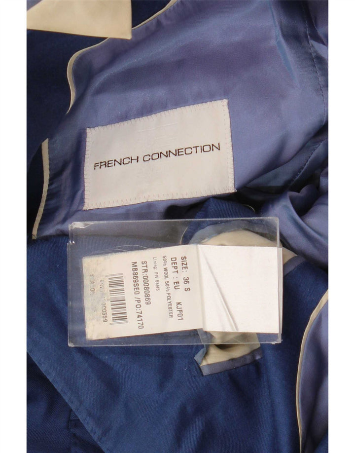 French Connection Mens 2 Button 3/4 Sleeve Blazer Jacket UK 36 Small Blue