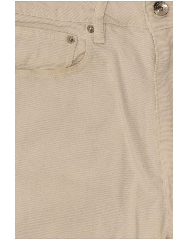 Zara Mens Denim Shorts EU 38 Small W30  White Cotton