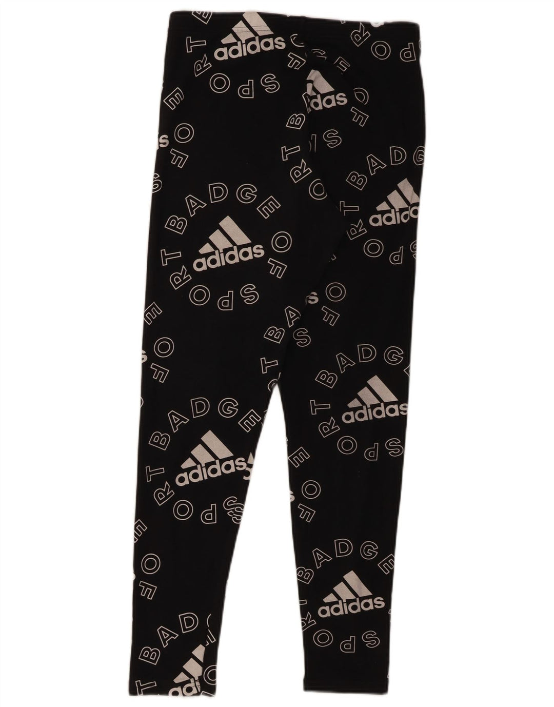 Adidas Womens Graphic Leggings UK 12/14 Medium Black