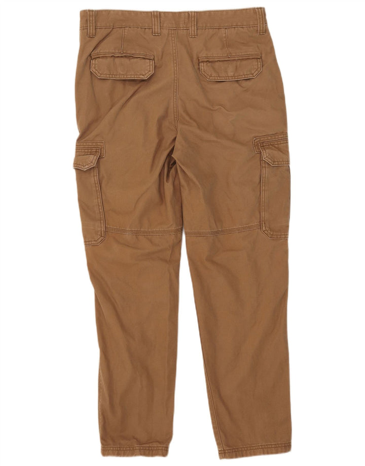 Marks & Spencer Mens Slim Cargo Trousers W32 L27 Beige Cotton