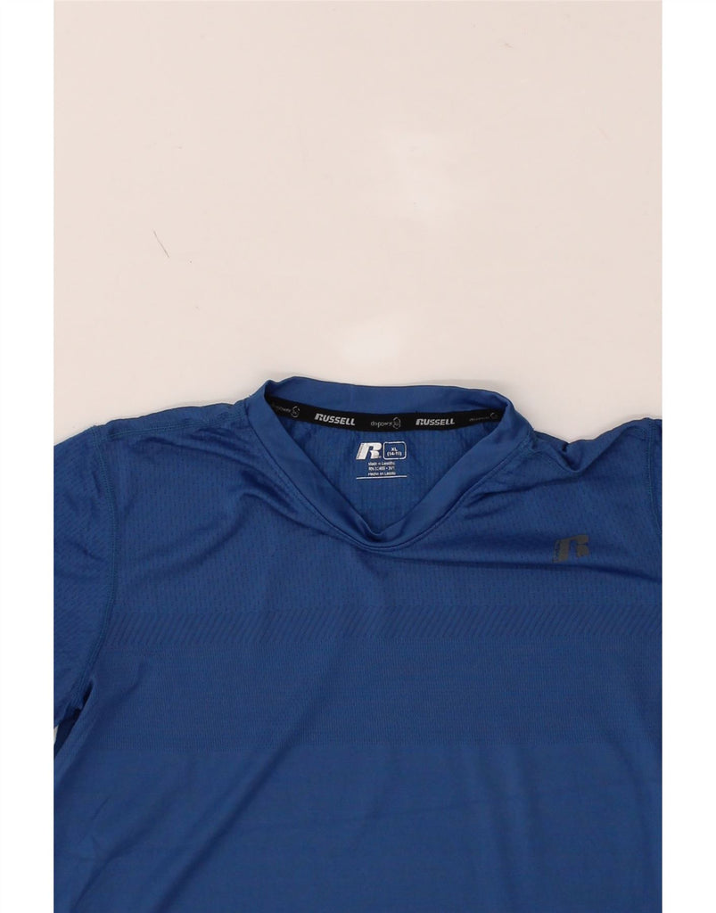 RUSSELL ATHLETIC Boys T-Shirt Top 14-15 Years XL  Blue Vintage Russell Athletic and Second-Hand Russell Athletic from Messina Hembry 