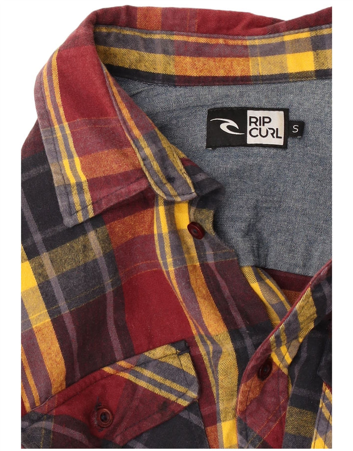 Rip Curl Mens Flannel Shirt Small Red Check