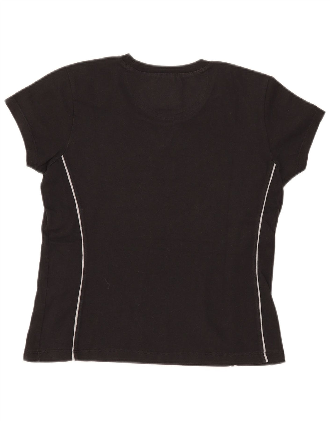 CHAMPION Womens Heritage Classics Crop T-Shirt Top UK 12 Medium Black