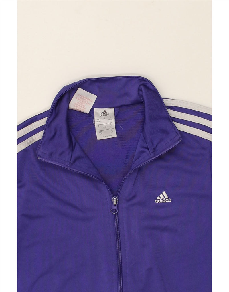 ADIDAS Boys Tracksuit Top Jacket 13-14 Years Purple Polyester | Vintage Adidas | Thrift | Second-Hand Adidas | Used Clothing | Messina Hembry 