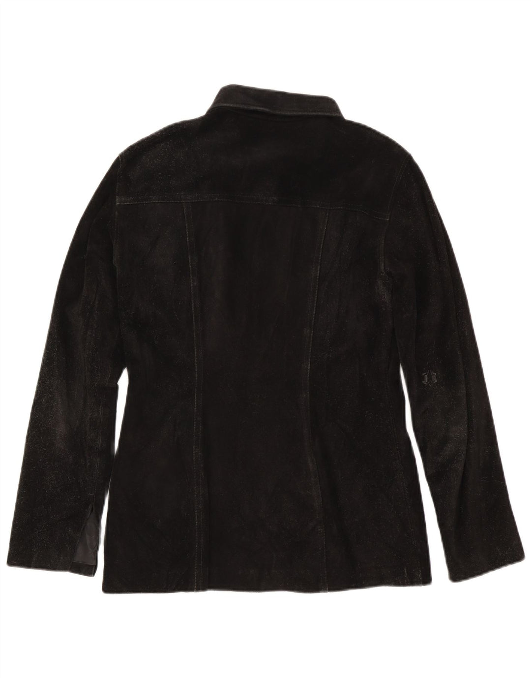 Vintage Womens Overshirt Suede Shirt IT 46 Large Black