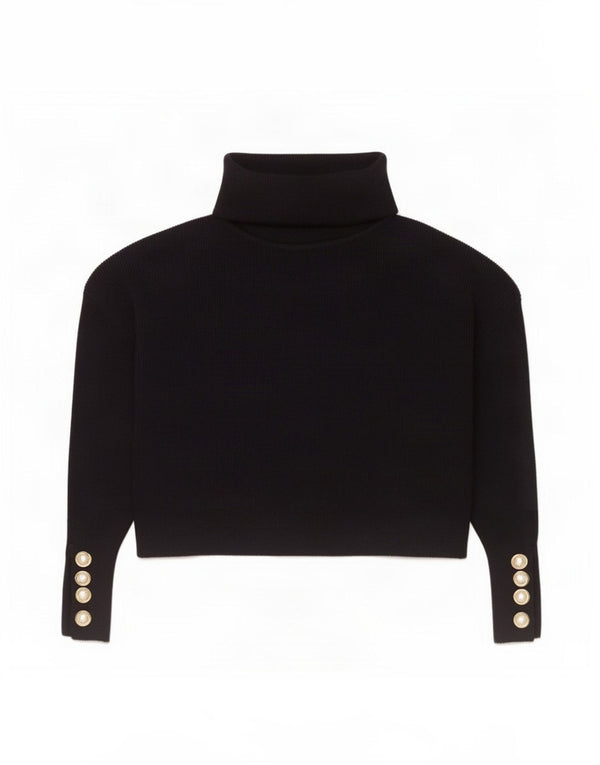 Zara Womens Oversized Roll Neck Jumper Sweater UK 10 Small Navy Blue