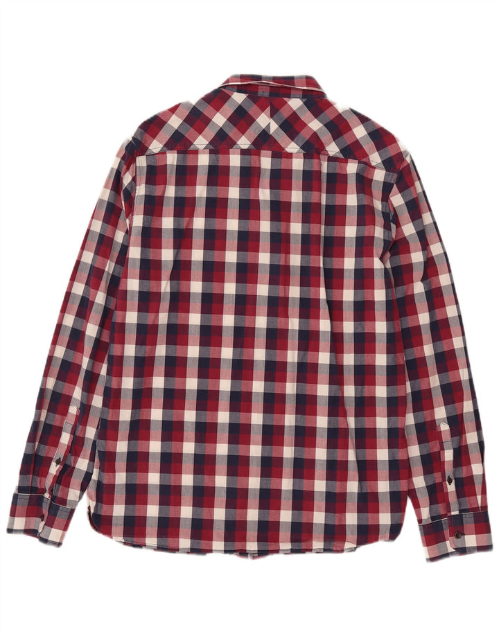 French Connection Mens Regular Fit Shirt Large Red Check Cotton