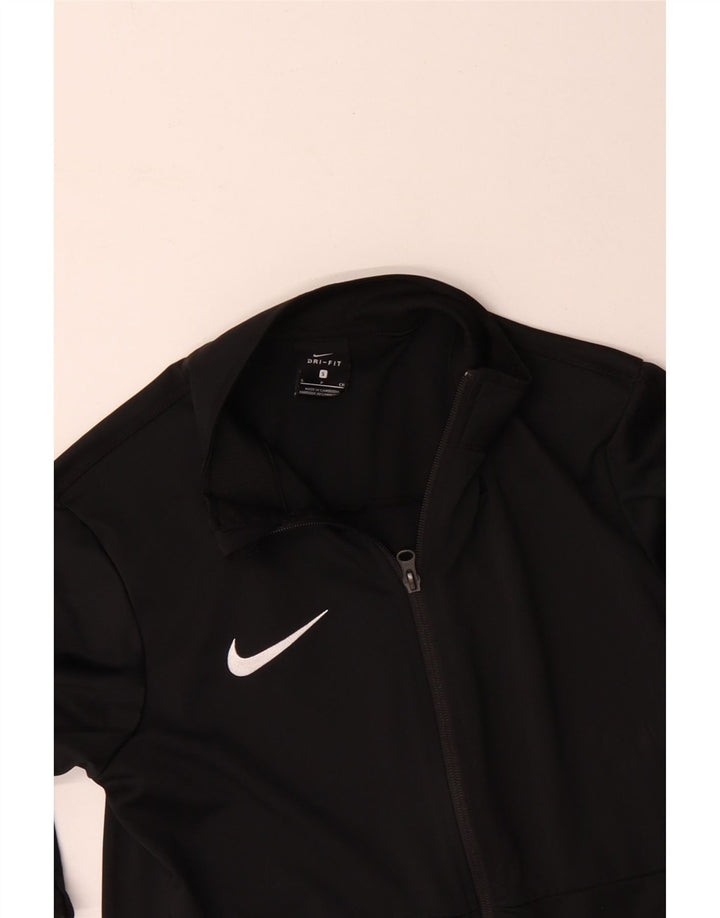 Nike Mens Dri Fit Tracksuit Top Jacket Small Black Polyester