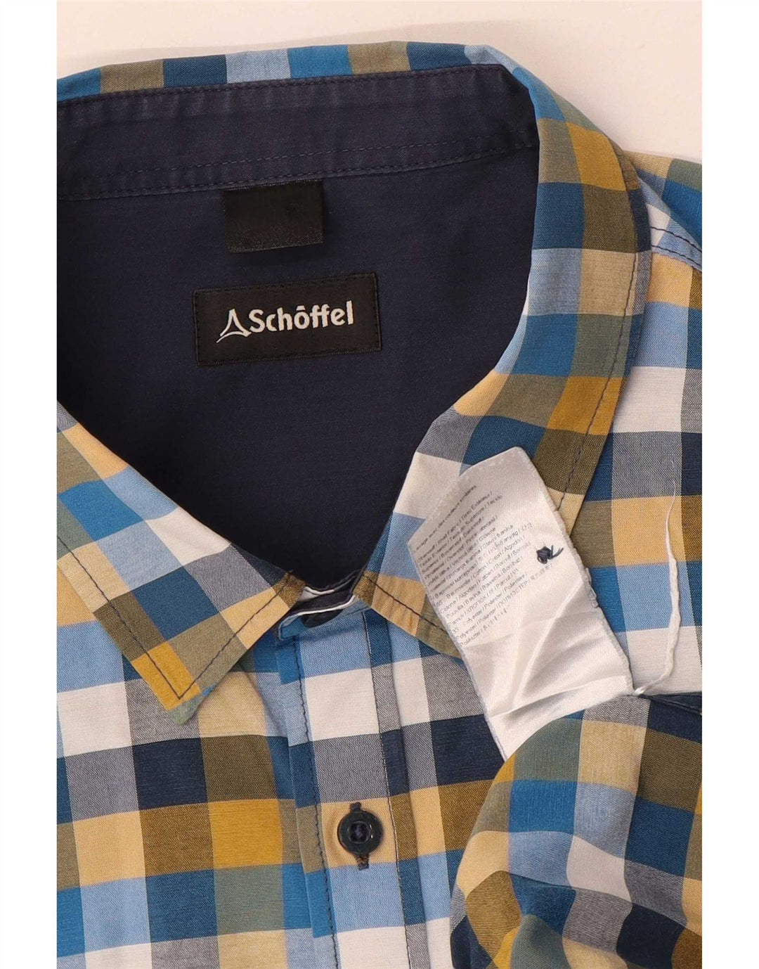 Schoffel Mens Shirt Large Multicoloured Check Cotton