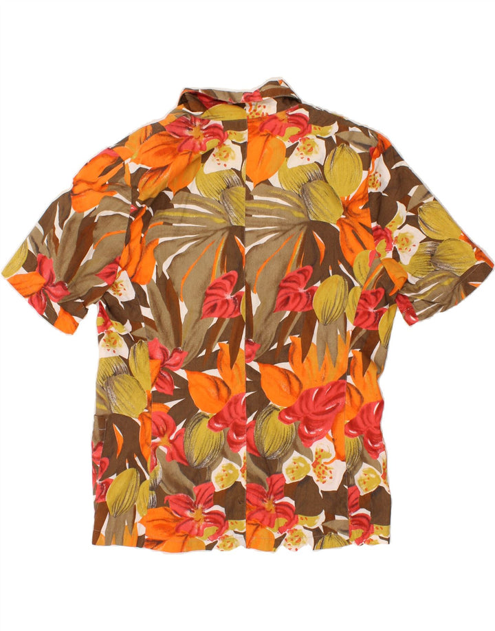 DIANA BENTALLS Womens Double Breasted Blazer Jacket IT 48 XL Brown Floral Vintage Diana Bentalls and Second-Hand Diana Bentalls from Messina Hembry 