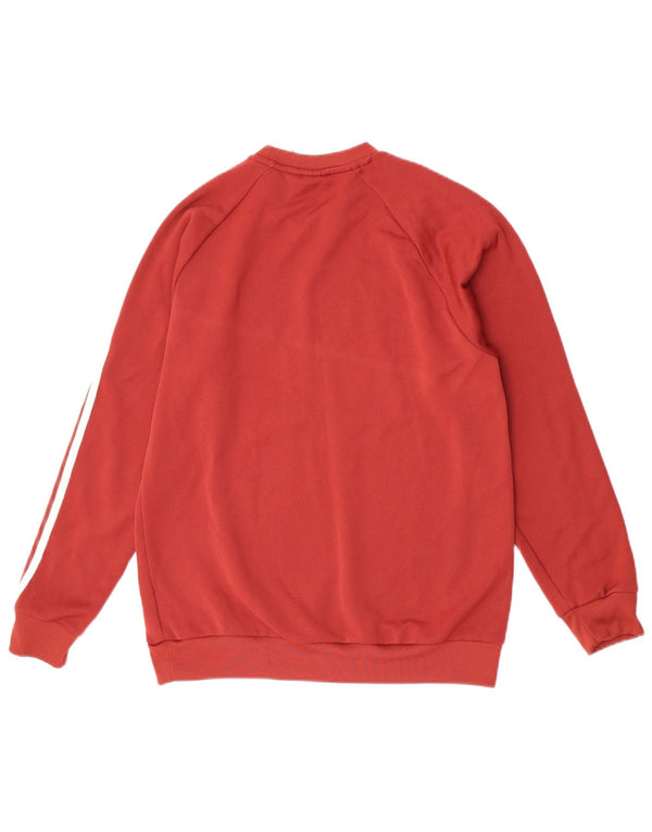 Adidas Mens Sweatshirt Jumper Medium Red Polyester