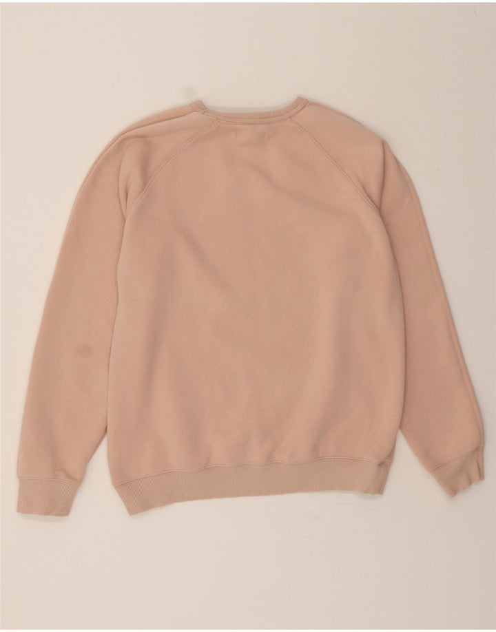 ADIDAS Womens Graphic Sweatshirt Jumper UK 14 Medium Pink Cotton Vintage Adidas and Second-Hand Adidas from Messina Hembry 