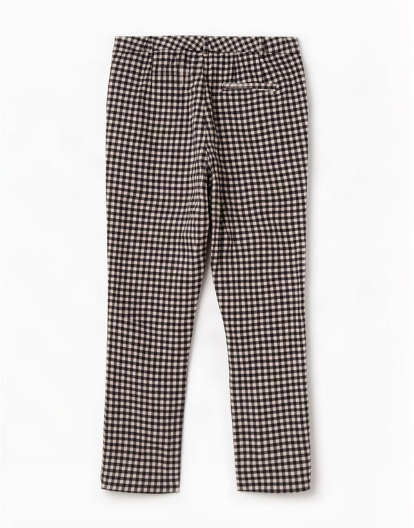 Marks & Spencer Womens Crop Suit Trousers UK 16 Large W34 L24 Black Gingham