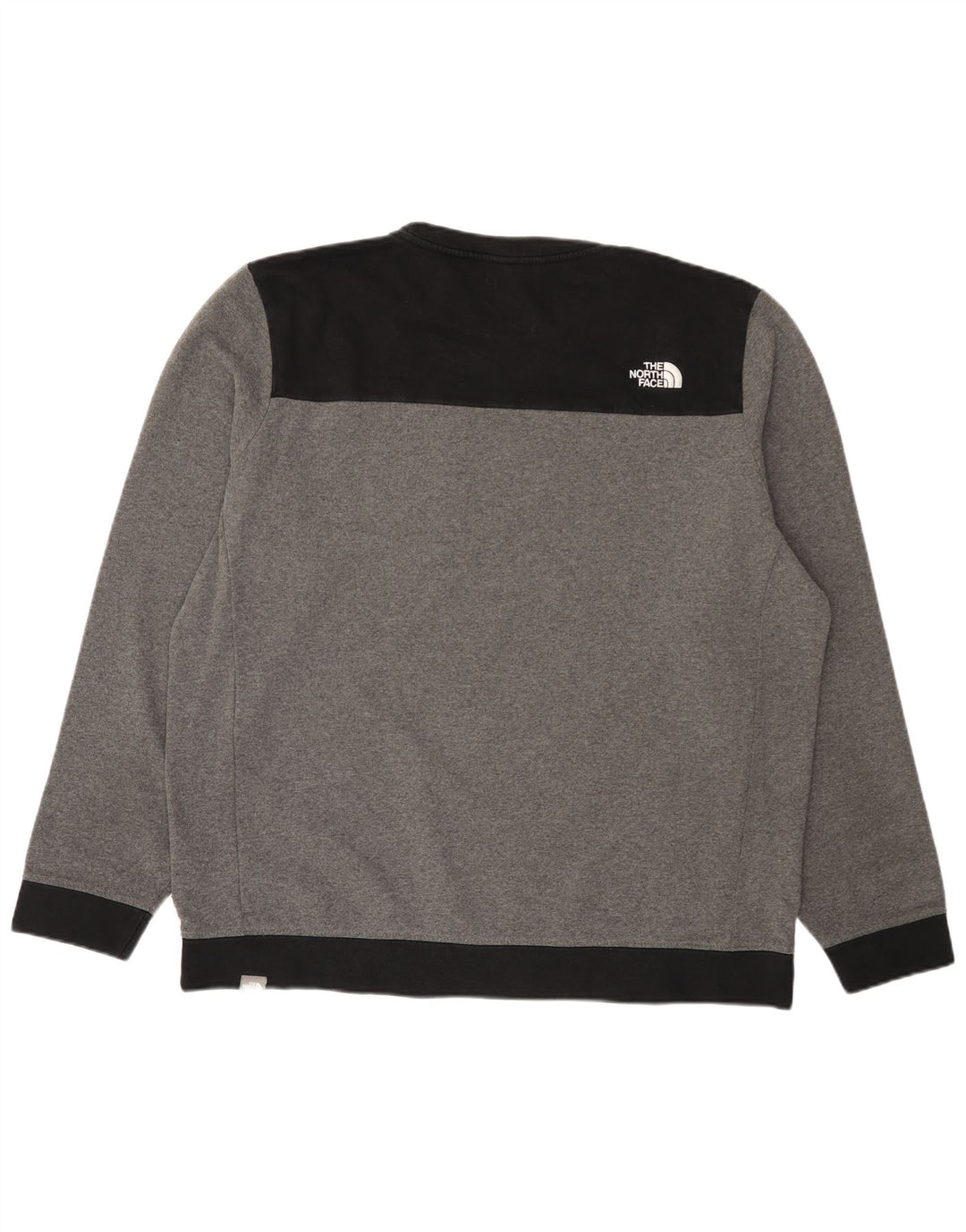 The North Face Mens Sweatshirt Jumper 2XL Grey Colourblock Cotton Modern