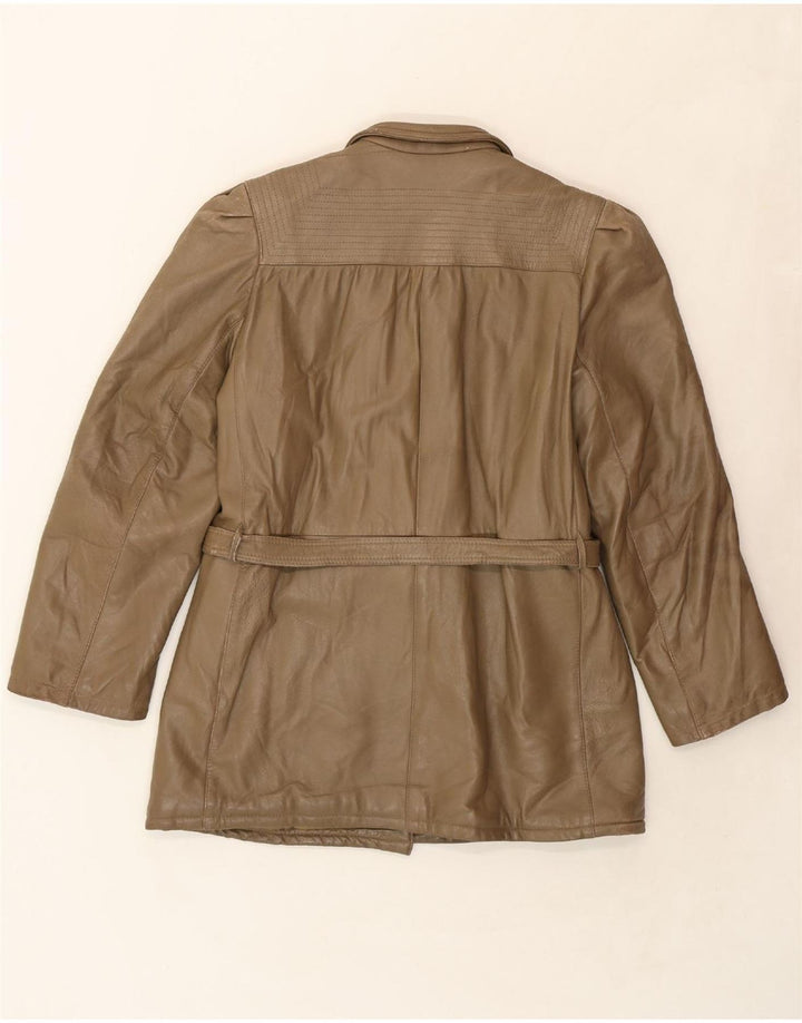 VINTAGE Womens Leather Coat IT 48 XL Brown Leather Vintage Vintage and Second-Hand Vintage from Messina Hembry 