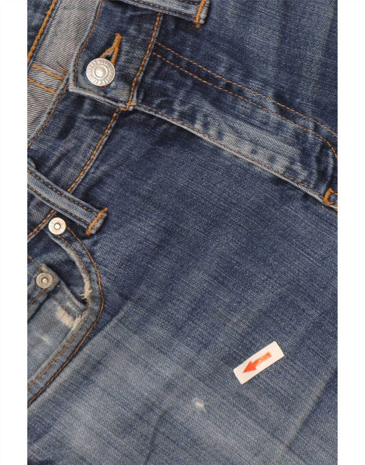 Levi's Mens 511 Distressed Slim Jeans W32 L30 Navy Blue Cotton