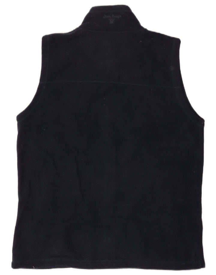 James Pringle Mens Fleece Gilet UK 38 Medium Navy Blue Polyester