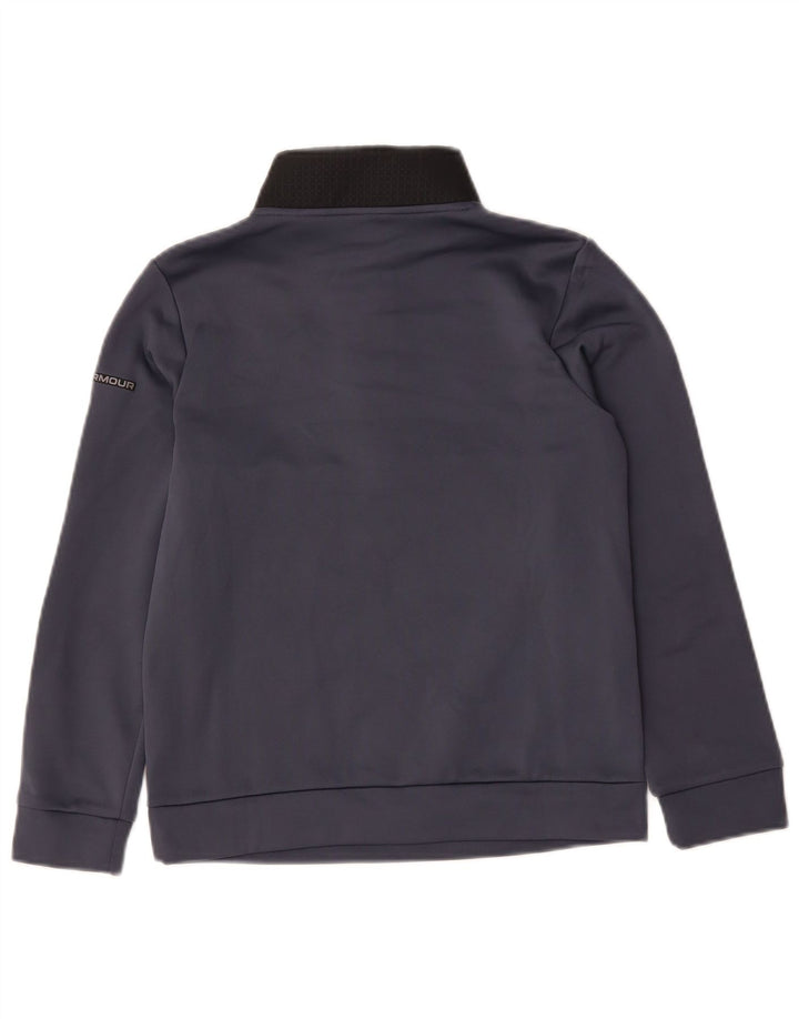 UNDER ARMOUR Boys Sweatshirt Jumper 9-10 Years Medium Navy Blue