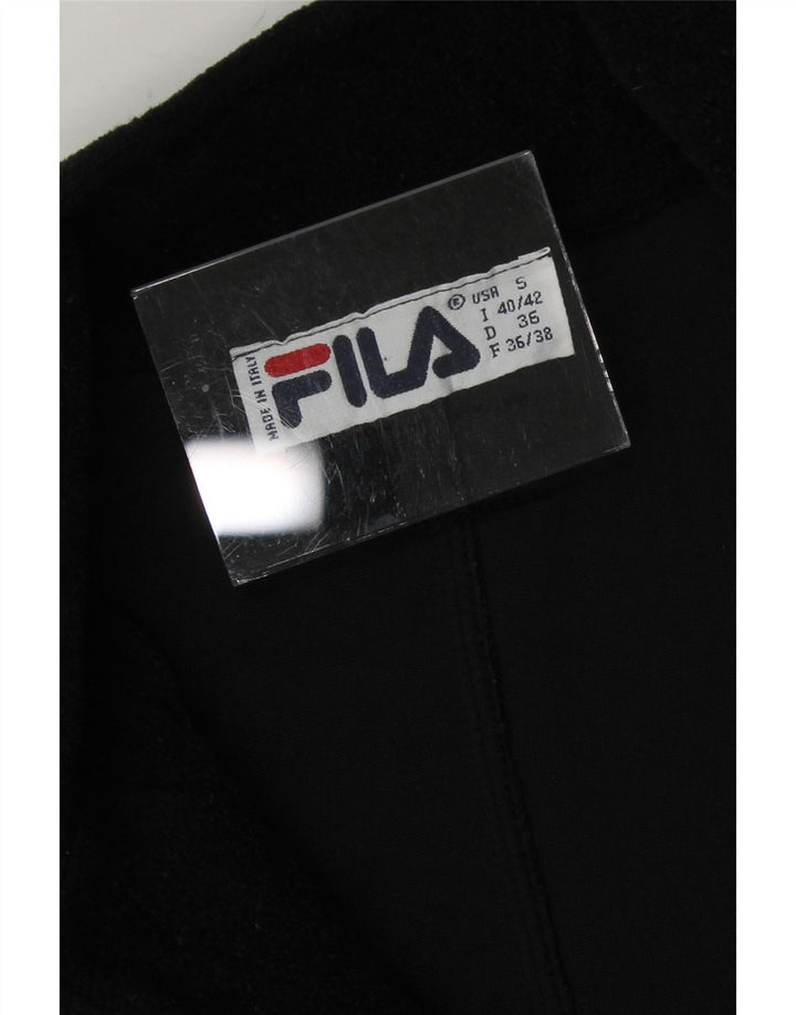 FILA Mens Fleece Jacket UK 36 Small Black Polyester Vintage Fila and Second-Hand Fila from Messina Hembry 