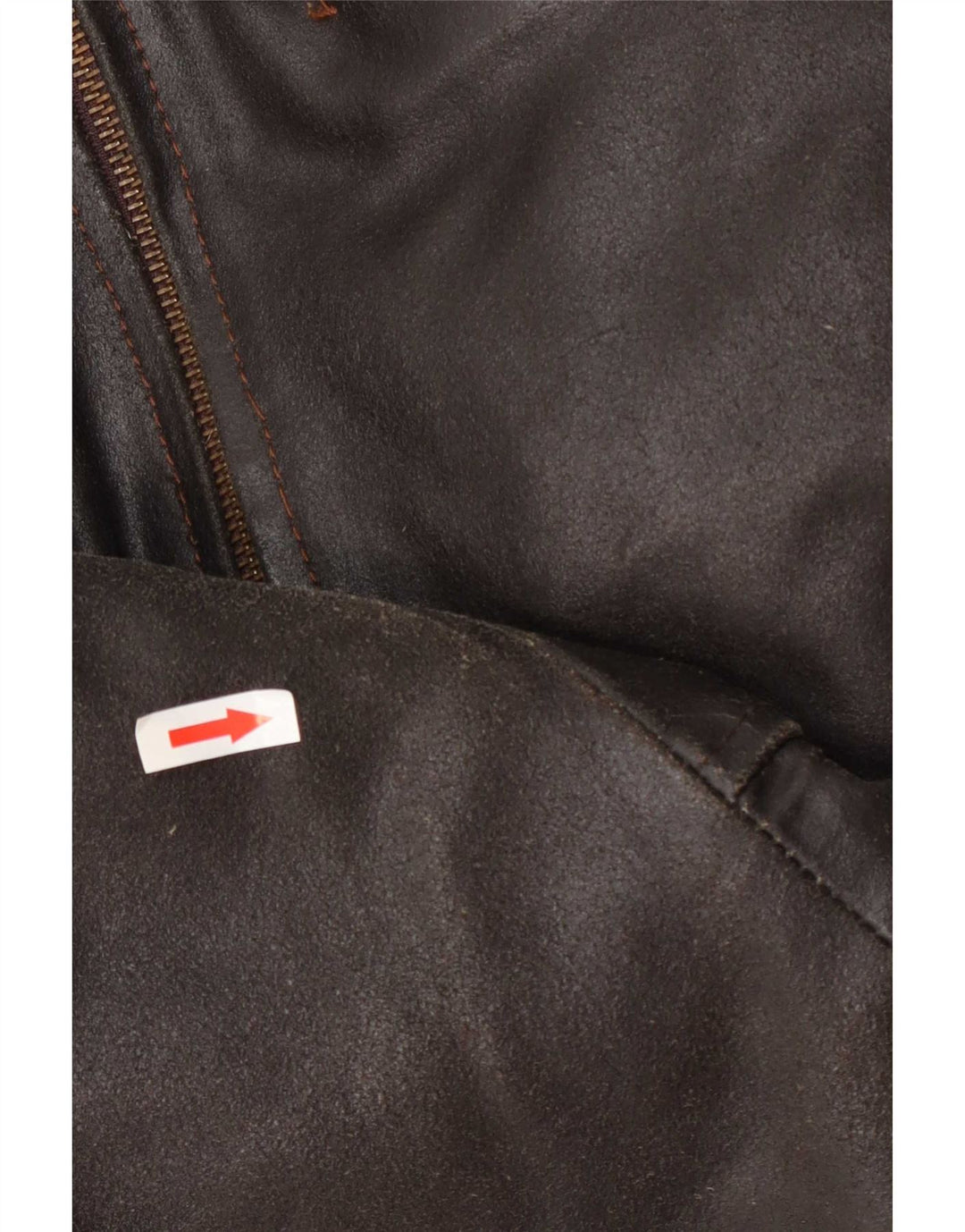 Conbipel Mens Leather Jacket UK 38 Medium Brown