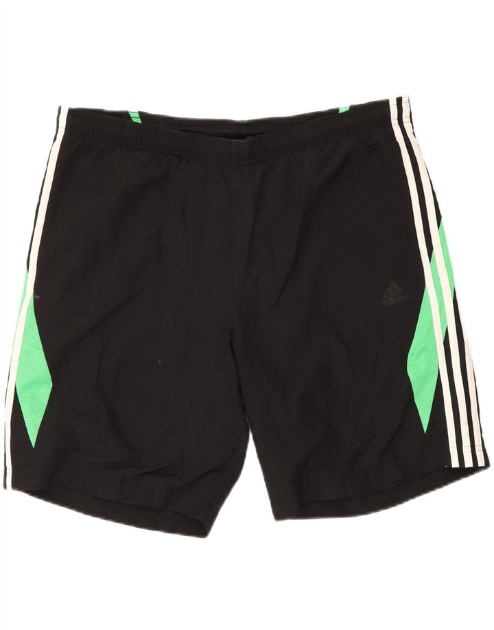 ADIDAS Mens Sport Shorts Large  Black Colourblock Polyester Vintage Adidas and Second-Hand Adidas from Messina Hembry 