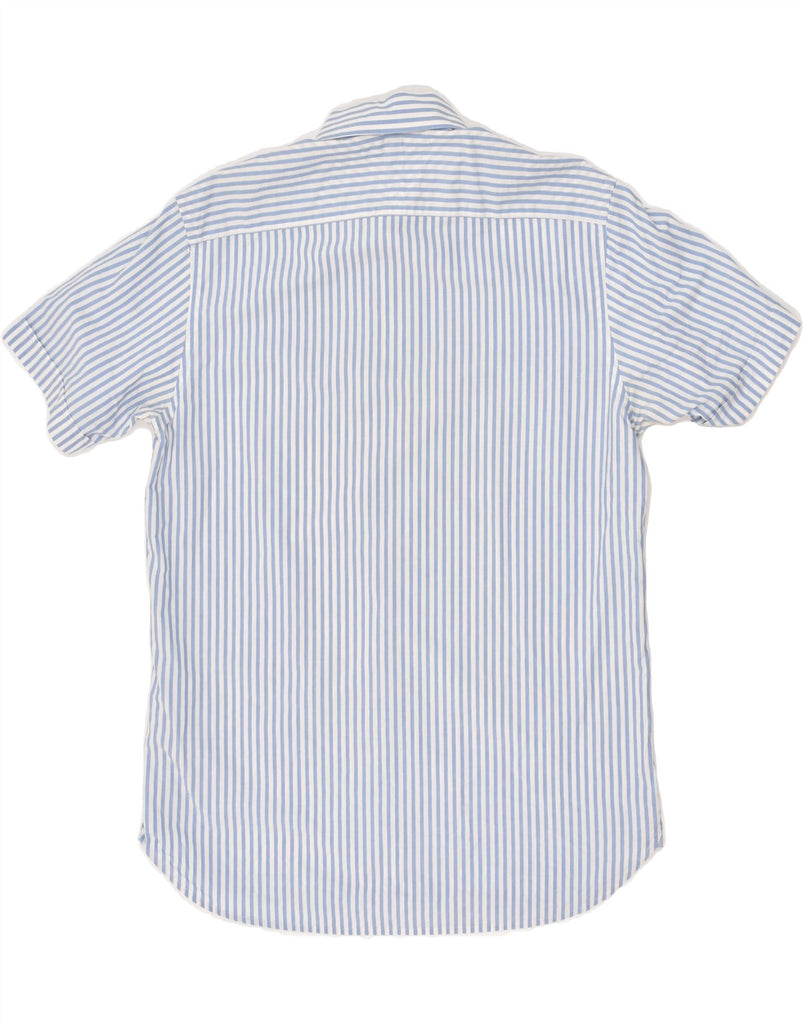 TOMMY HILFIGER Mens Short Sleeve Shirt Medium Blue Striped Cotton | Vintage Tommy Hilfiger | Thrift | Second-Hand Tommy Hilfiger | Used Clothing | Messina Hembry 