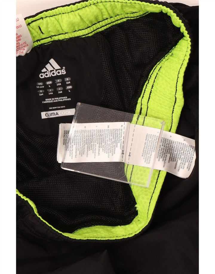 ADIDAS Boys Climacool Tracksuit Trousers 13-14 Years  Black Colourblock