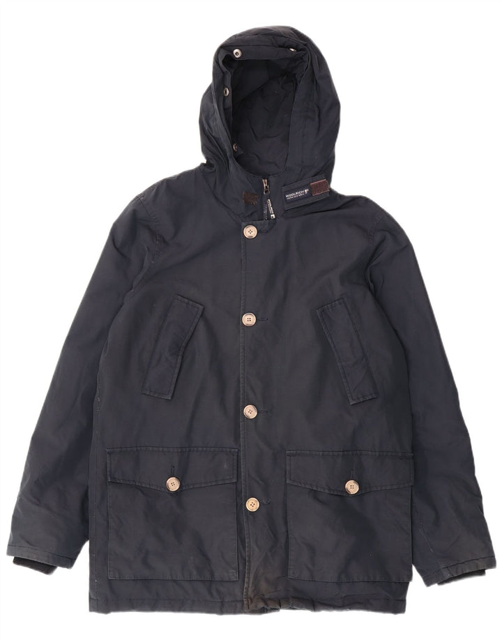 WOOLRICH Boys Windbreaker Jacket 13-14 Years Navy Blue Cotton