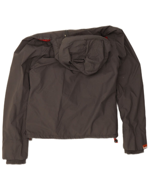 Superdry Mens The Windcheater Hooded Windbreaker Jacket UK 40 Large Grey
