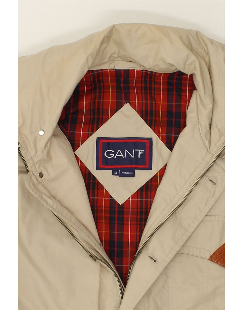 GANT Mens Hooded Utility Jacket UK 38 Medium Beige Cotton | Vintage Gant | Thrift | Second-Hand Gant | Used Clothing | Messina Hembry 