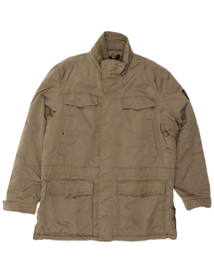 FORDOCKS Mens Utility Jacket UK 44 2XL Khaki Polyester