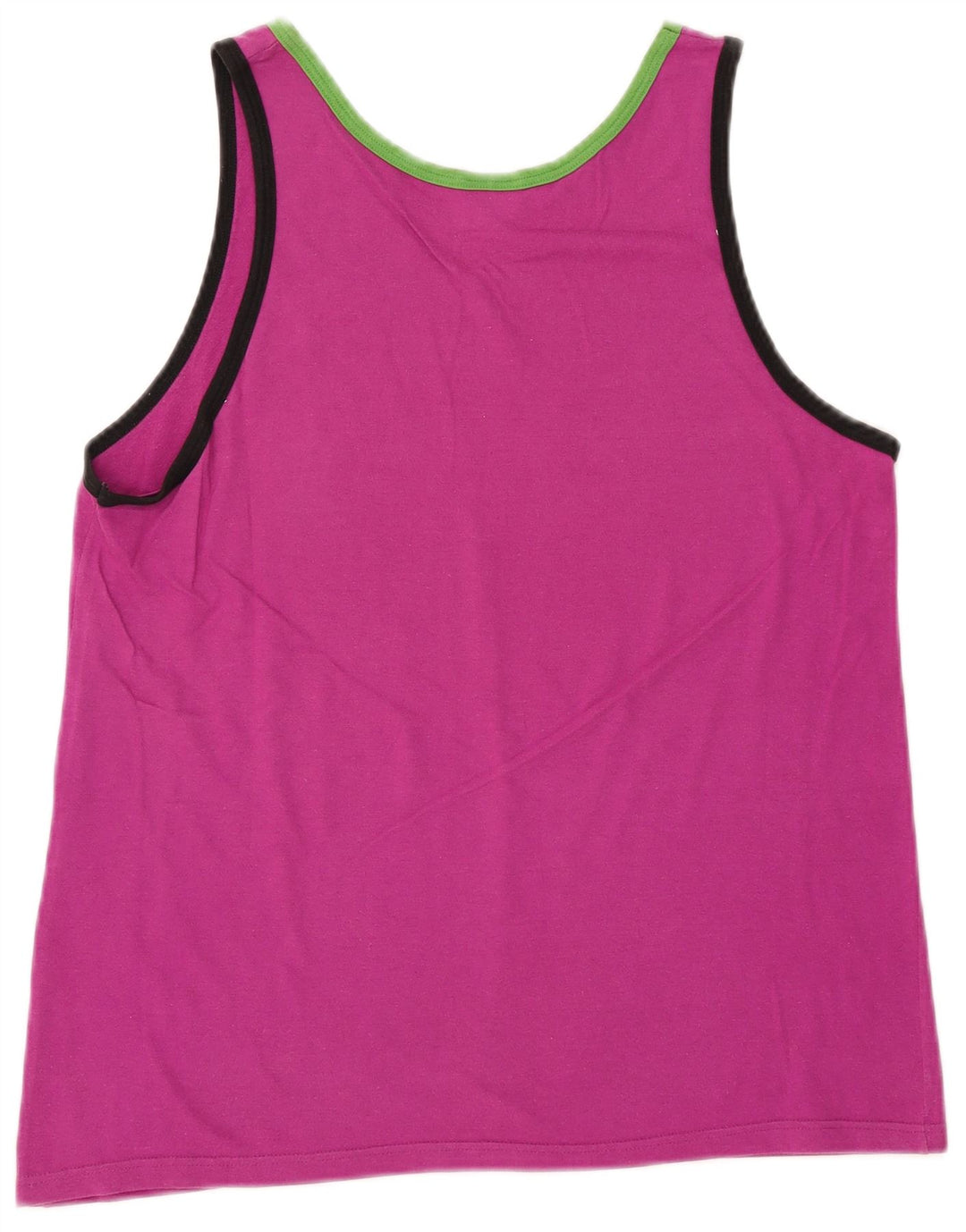 VINTAGE Womens Vest Top IT 48 XL Pink Cotton