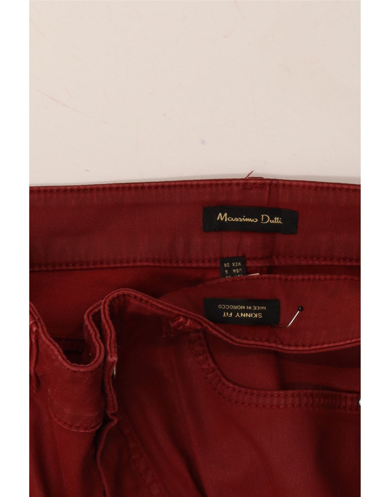 MASSIMO DUTTI Womens Skinny Jeans EU 38 Small W28 L27 Red Cotton Vintage Massimo Dutti and Second-Hand Massimo Dutti from Messina Hembry 