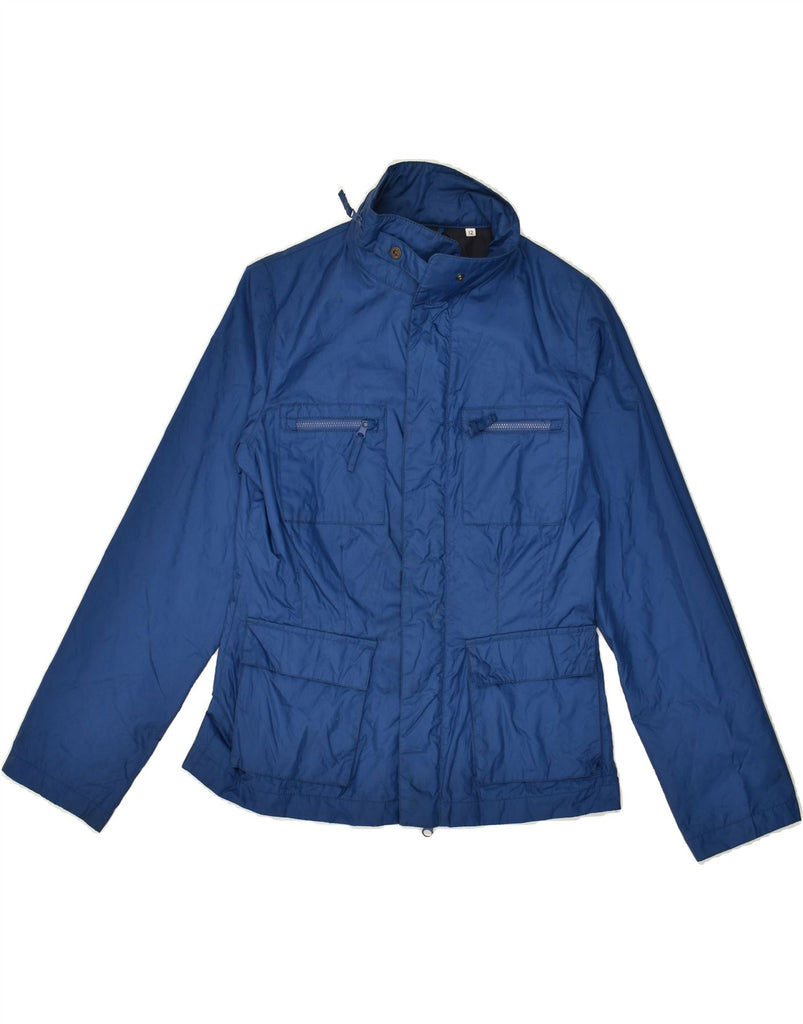 ASPESI Boys Hooded Rain Jacket 11-12 Years Blue Polyamide | Vintage Aspesi | Thrift | Second-Hand Aspesi | Used Clothing | Messina Hembry 