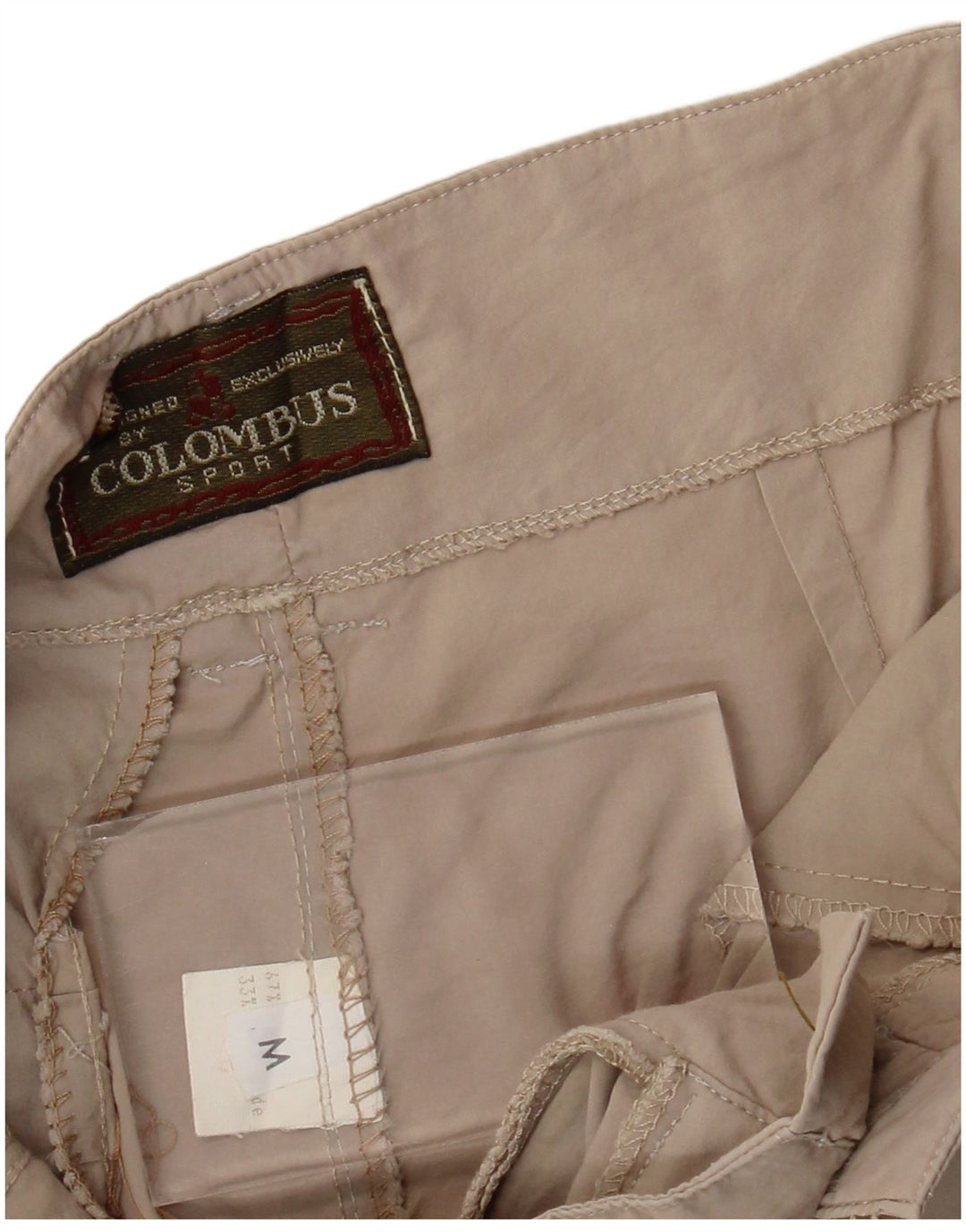 Colombus Womens Pegged Casual Trousers Medium W28 L28 Beige Viscose