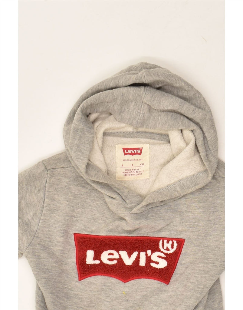 LEVI'S Boys Graphic Hoodie Jumper 11-12 Years Small Grey Cotton | Vintage Levi's | Thrift | Second-Hand Levi's | Used Clothing | Messina Hembry 