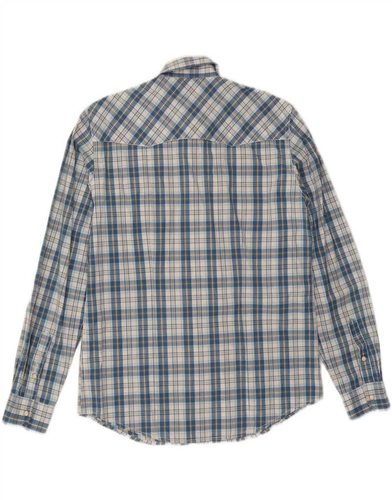 WRANGLER Mens Shirt Medium Blue Check Cotton Vintage Wrangler and Second-Hand Wrangler from Messina Hembry 